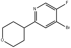 4-Bromo-2-(oxan-4-yl)-5-fluoropyridine Struktur