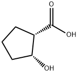 (1S,2R)-2-hydroxycyclopentane-1-carboxylic acid Struktur