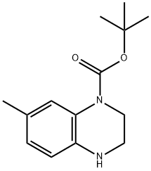 tert-butyl 7-methyl-1,2,3,4-tetrahydroquinoxaline-1-carboxylate Struktur