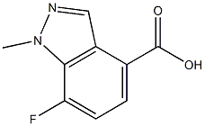 7-fluoro-1-methyl-1H-indazole-4-carboxylic acid Struktur