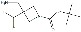 tert-butyl 3-(aminomethyl)-3-(difluoromethyl)azetidine-1-carboxylate Struktur