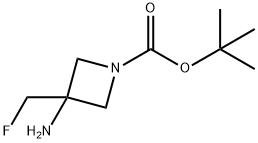 tert-butyl 3-amino-3-(fluoromethyl)azetidine-1-carboxylate Struktur