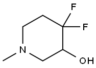 4,4-difluoro-1-methylpiperidin-3-ol Struktur