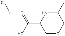 5-Methylmorpholine-3-carboxylic acid hydrochloride Struktur