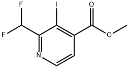 4-Pyridinecarboxylic acid, 2-(difluoromethyl)-3-iodo-, methyl ester Struktur