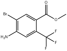 4-Amino-5-bromo-2-trifluoromethyl-benzoic acid methyl ester Struktur