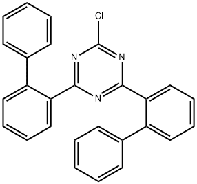 2-Biphenyl-2-yl-4-biphenyl-3-yl-6-chloro-[1,3,5]triazine Struktur