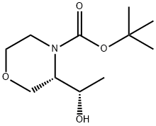 (S)-4-Boc-3-((S)-1-hydroxyethyl)morpholine Struktur