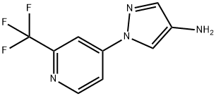 1-(2-(trifluoromethyl)pyridin-4-yl)-1H-pyrazol-4-amine Struktur