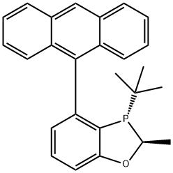 (2S,3S)-4-(anthracen-9-yl)-3-(tert-butyl)-2-methyl-2,3-dihydrobenzo[d][1,3]oxaphosphole Struktur