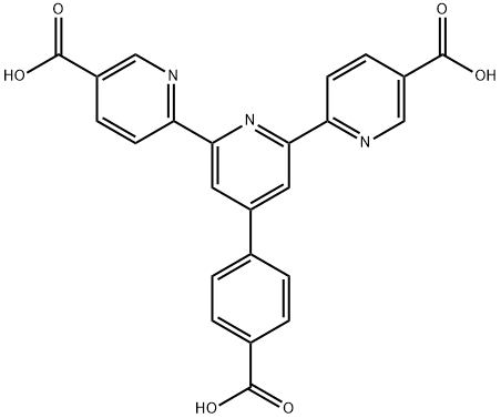 4'-(4-carboxyphenyl)-[2,2':6',2''-terpyridine]-5,5''-dicarboxylic acid Struktur