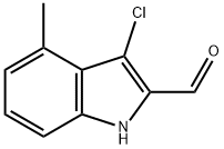 3-chloro-4-methyl-1H-indole-2-carbaldehyde Struktur