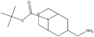 tert-butyl 7-(aminomethyl)-3-oxa-9-azabicyclo[3.3.1]nonane-9-carboxylate Struktur