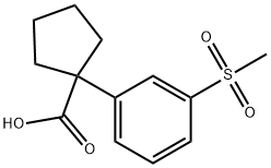 1-[3-(Methylsulfonyl)phenyl]cyclopentanecarboxylic Acid Struktur