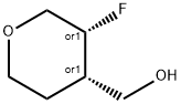 ((3R,4S)-3-fluorotetrahydro-2H-pyran-4-yl)methanol Struktur