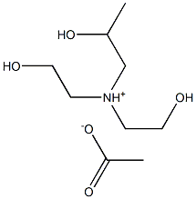 bis(2-hydroxyethyl)-(2-hydroxypropyl)ammonium acetate Struktur