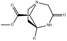 methyl (5S,8S)-3-oxo-1,4-diazabicyclo[3.2.1]octane-8-carboxylate Struktur