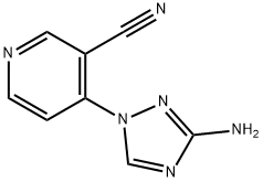 4-(3-amino-1H-1,2,4-triazol-1-yl)pyridine-3-carbonitrile Struktur