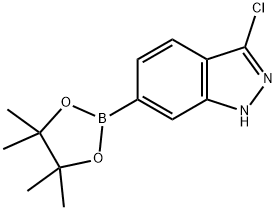 3-Chloro-6-(4,4,5,5-tetramethyl-[1,3,2]dioxaborolan-2-yl)-1H-indazole Struktur