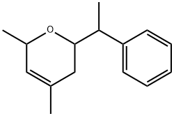 4,6-dimethyl-2-(1-phenylethyl)-3,6-dihydro-2H-pyran Struktur