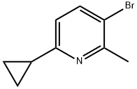 3-Bromo-6-cyclopropyl-2-methylpyridine Struktur