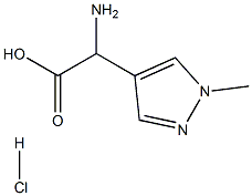 2-amino-2-(1-methyl-1H-pyrazol-4-yl)acetic acid hydrochloride Struktur