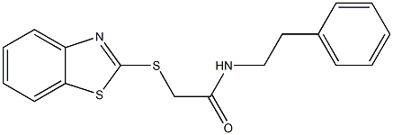 2-(1,3-benzothiazol-2-ylsulfanyl)-N-(2-phenylethyl)acetamide Struktur