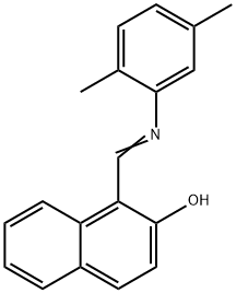 1-{[(2,5-dimethylphenyl)imino]methyl}-2-naphthol Struktur