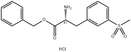 (R)-Benzyl 2-amino-3-(3-(methylsulfonyl)phenyl)propanoate hydrochloride Struktur