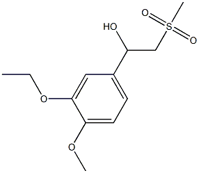 1-(3-Ethoxy-4-methoxyphenyl)-2-(methylsulfonyl)ethanol Struktur