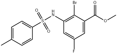 methyl 2-bromo-5-fluoro-3-((4-methylphenyl)sulfonamido)benzoate Struktur