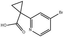 1-(4-Bromopyridin-2-yl)cyclopropane-1-carboxylic acid Struktur