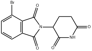 4-Bromo-2-(2,6-dioxopiperidin-3-yl)isoindoline-1,3-dione Struktur