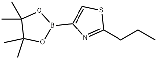 2-propyl-4-(4,4,5,5-tetramethyl-1,3,2-dioxaborolan-2-yl)thiazole Struktur