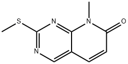 Pyrido[2,3-d]pyrimidin-7(8H)-one, 8-methyl-2-(methylthio)- Struktur