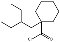 Cyclohexanecarbonyl chloride, 1-(2-ethylbutyl)- Struktur