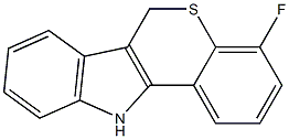 6,11-Dihydro-4-fluoro[1]benzothiopyrano[4,3-b]indole Struktur