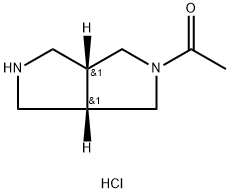 1-((3aR,6aS)-hexahydropyrrolo[3,4-c]pyrrol-2(1H)-yl)ethan-1-one hydrochloride Struktur