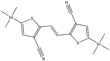 3-Thiophenecarbonitrile, 2,2'-(1E)-1,2-ethenediylbis[5-(trimethylstannyl)-|