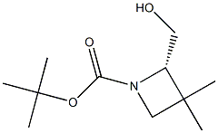 tert-butyl (2S)-2-(hydroxymethyl)-3,3-dimethylazetidine-1-carboxylate Struktur