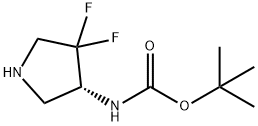 tert-butyl (R)-(4,4-difluoropyrrolidin-3-yl)carbamate Struktur