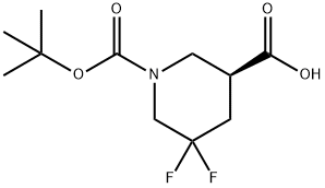 (3S)-1-[(叔丁氧基)羰基]-5,5-二氟哌啶-3-羧酸, 2166022-52-0, 結(jié)構(gòu)式