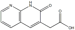 (1,2-Dihydro-2-oxo-1,8-naphthyridin-3-yl)acetic acid Struktur