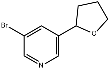 3-bromo-5-(tetrahydrofuran-2-yl)pyridine Struktur