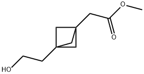 methyl 2-(3-(2-hydroxyethyl)bicyclo[1.1.1]pentan-1-yl)acetate Struktur