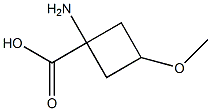 (1r,3r)-1-amino-3-methoxycyclobutane-1-carboxylic acid Struktur