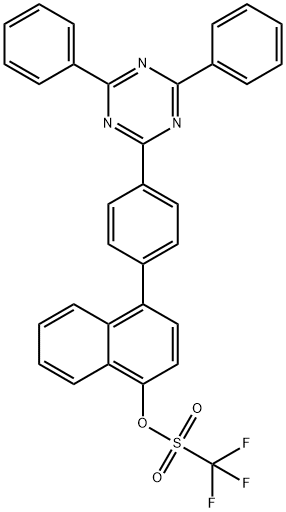 4-(4-(4,6-diphenyl-1,3,5-triazin-2-yl)phenyl)naphthalen-1-yltrifluoromethanesulfonate Struktur