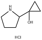 1-pyrrolidin-2-ylcyclopropanol hydrochloride Struktur