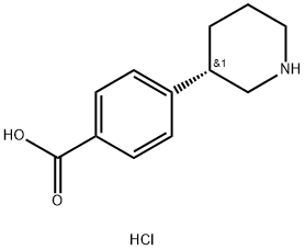 (S)-4-(piperidin-3-yl)benzoic acid hydrochloride Struktur