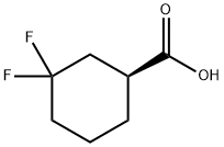 (1S)-3,3-difluorocyclohexane-1-carboxylic acid Struktur